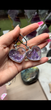 Load image into Gallery viewer, Glass Amethyst Chip Pendant