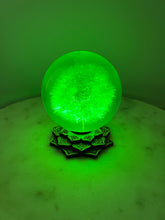 Load image into Gallery viewer, Lotus Wooden (S) Coloured Light Sphere Stand