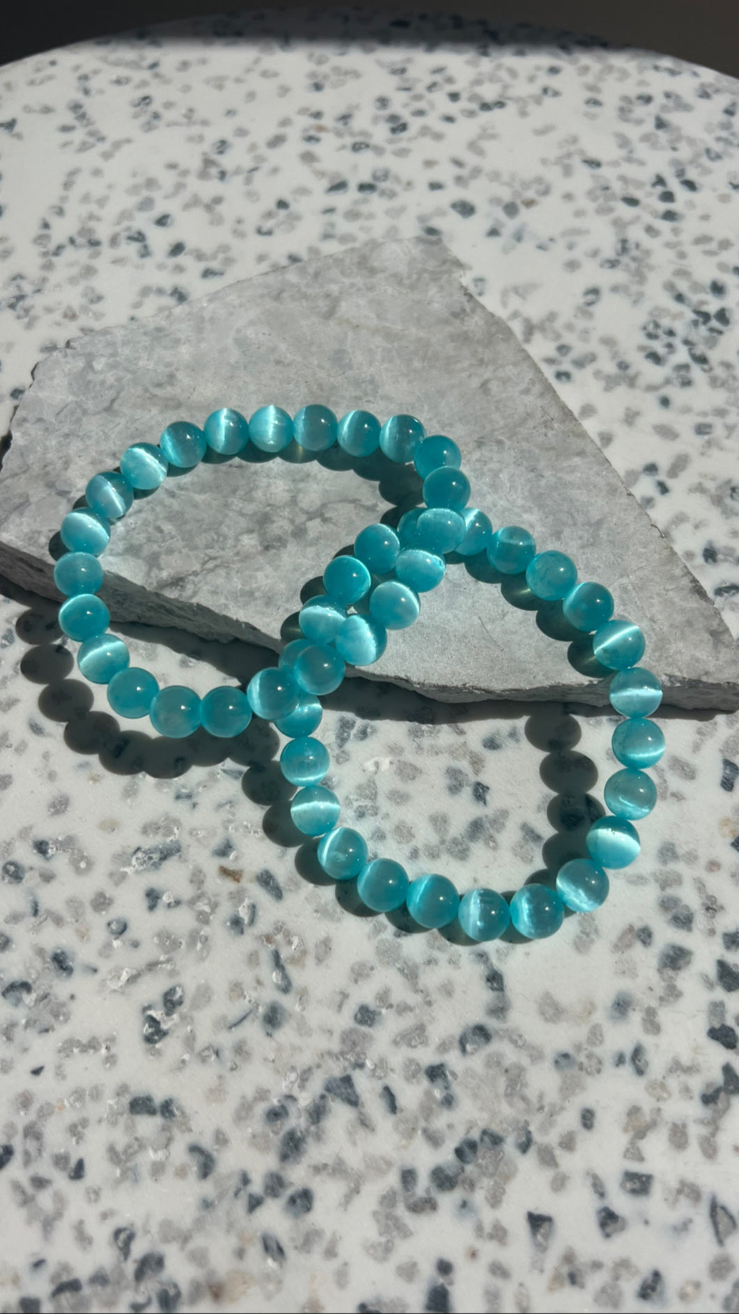 Sky Blue Selenite 8mm Bracelet