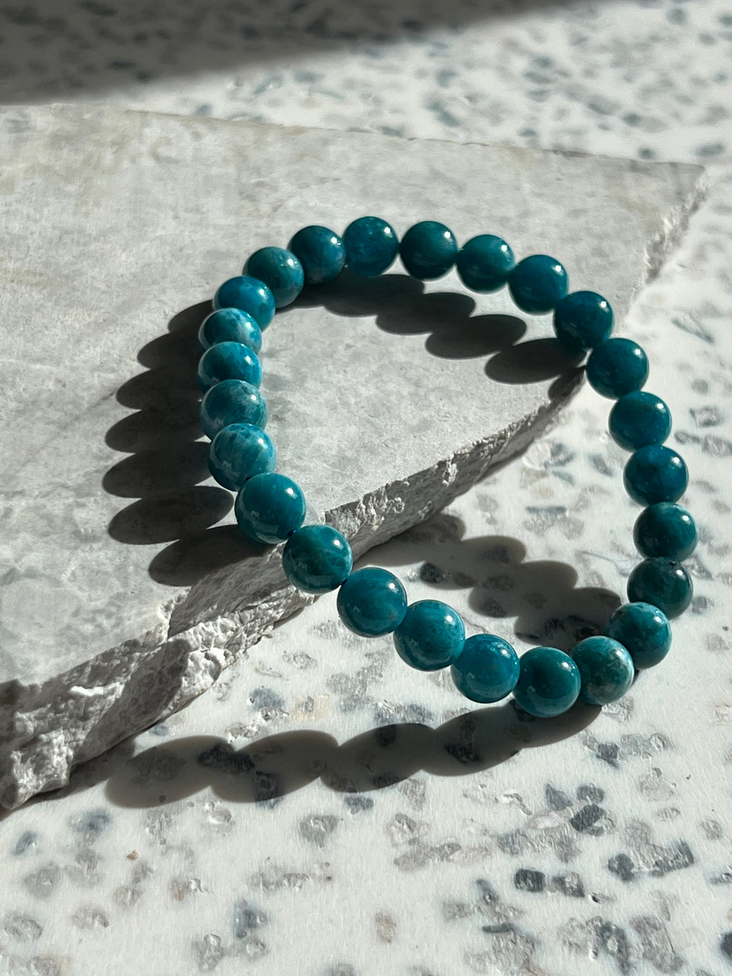 High Grade Apatite 6-8mm Bracelet