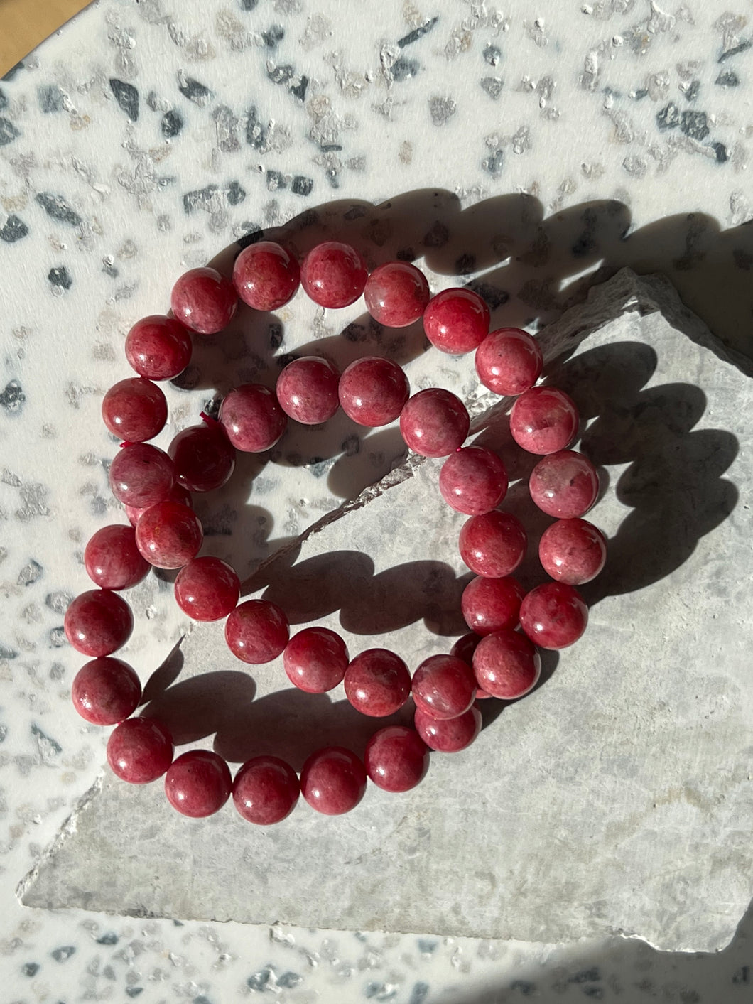 Rhodonite High Grade 10-12mm Bracelet