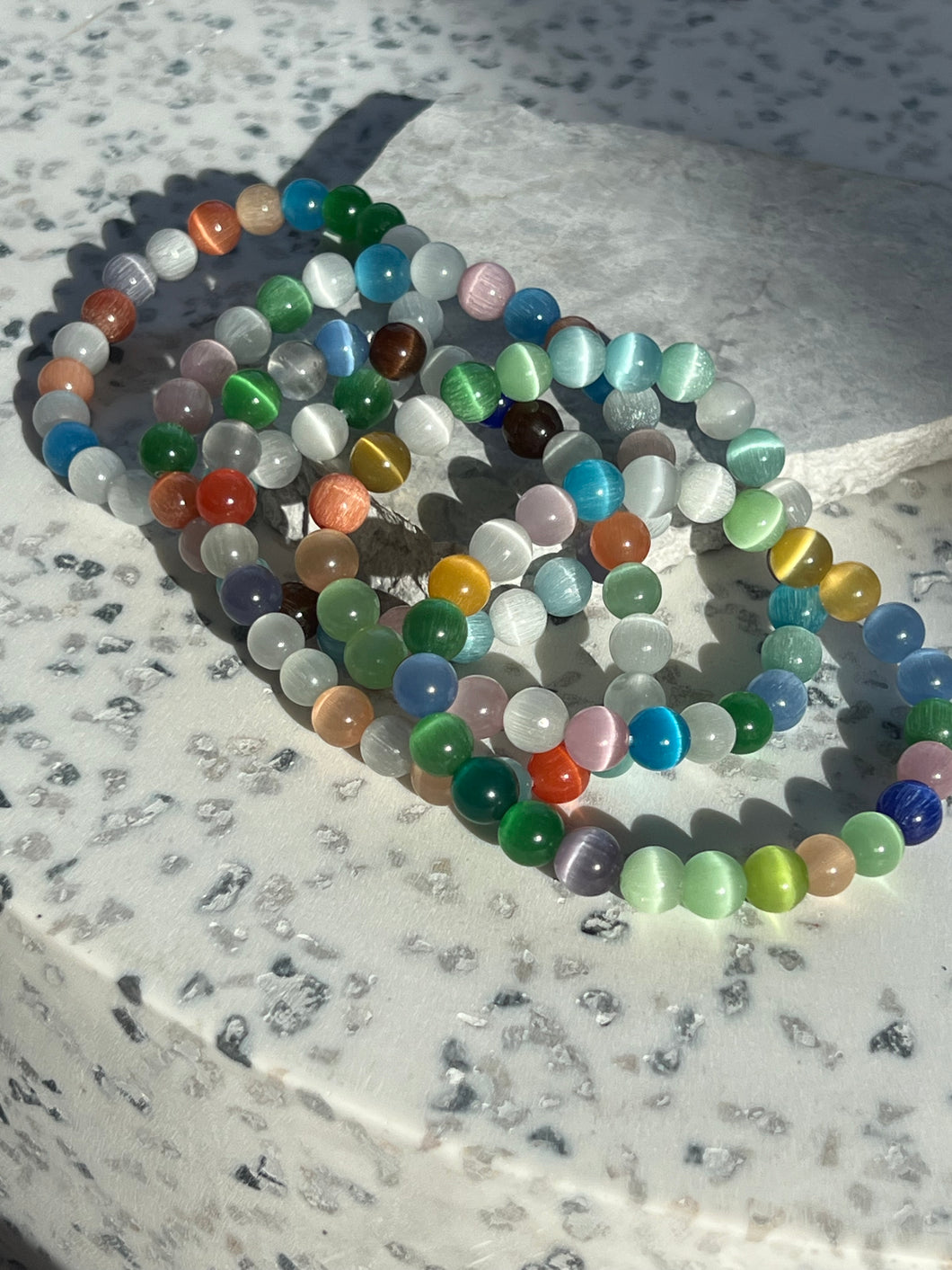 Rainbow Cats Eye Bracelet