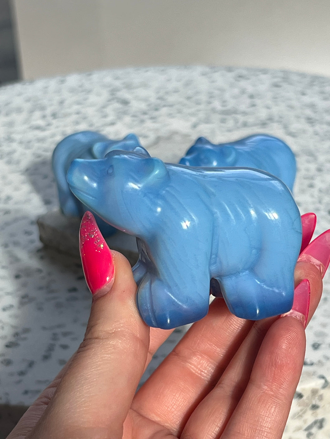 Blue Opalite Bear