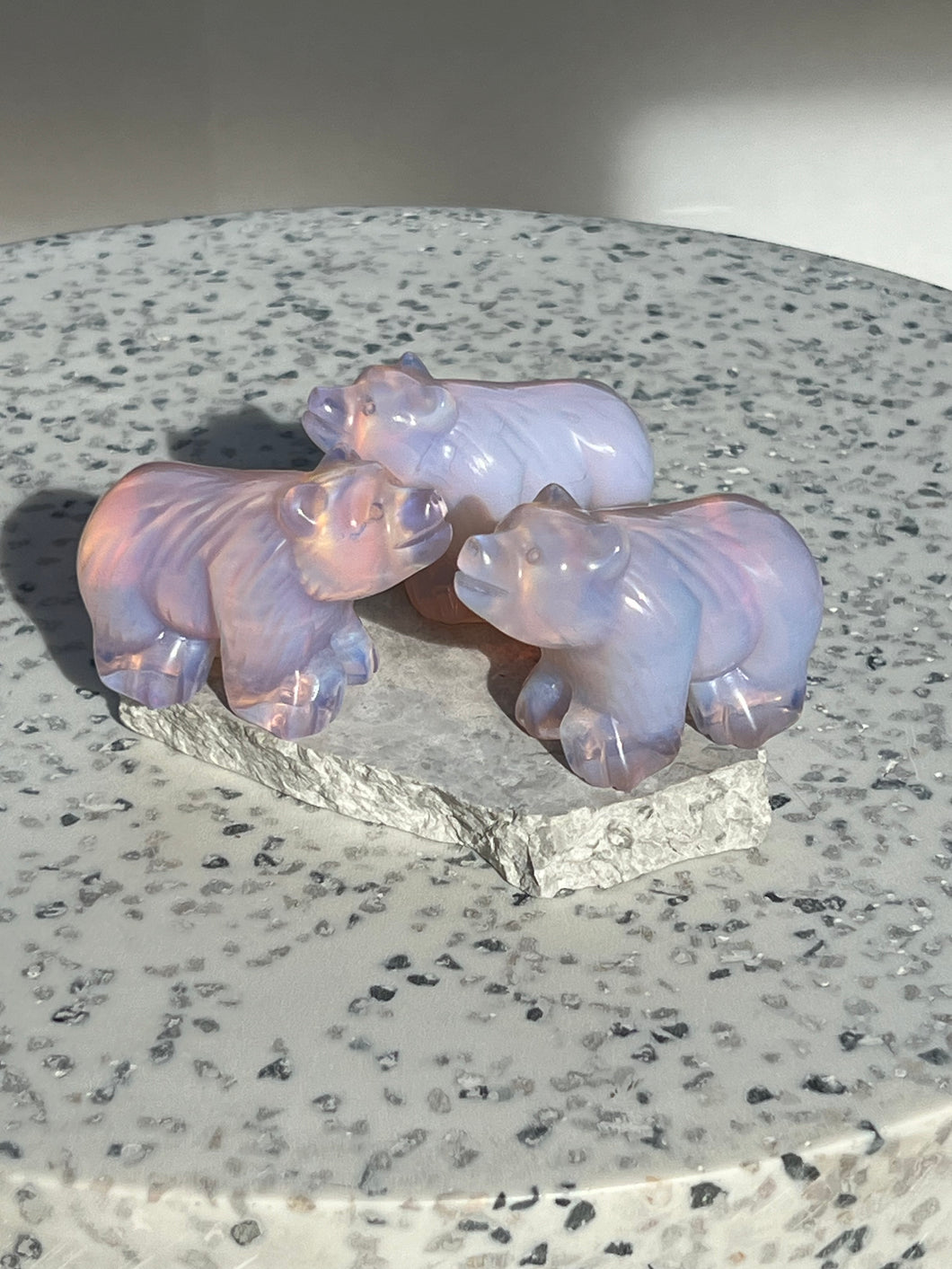 Pink Opalite Bear