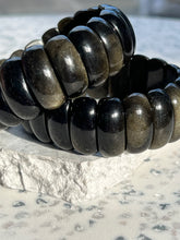 Load image into Gallery viewer, Gold Sheen Obsidian Chunky Bracelet
