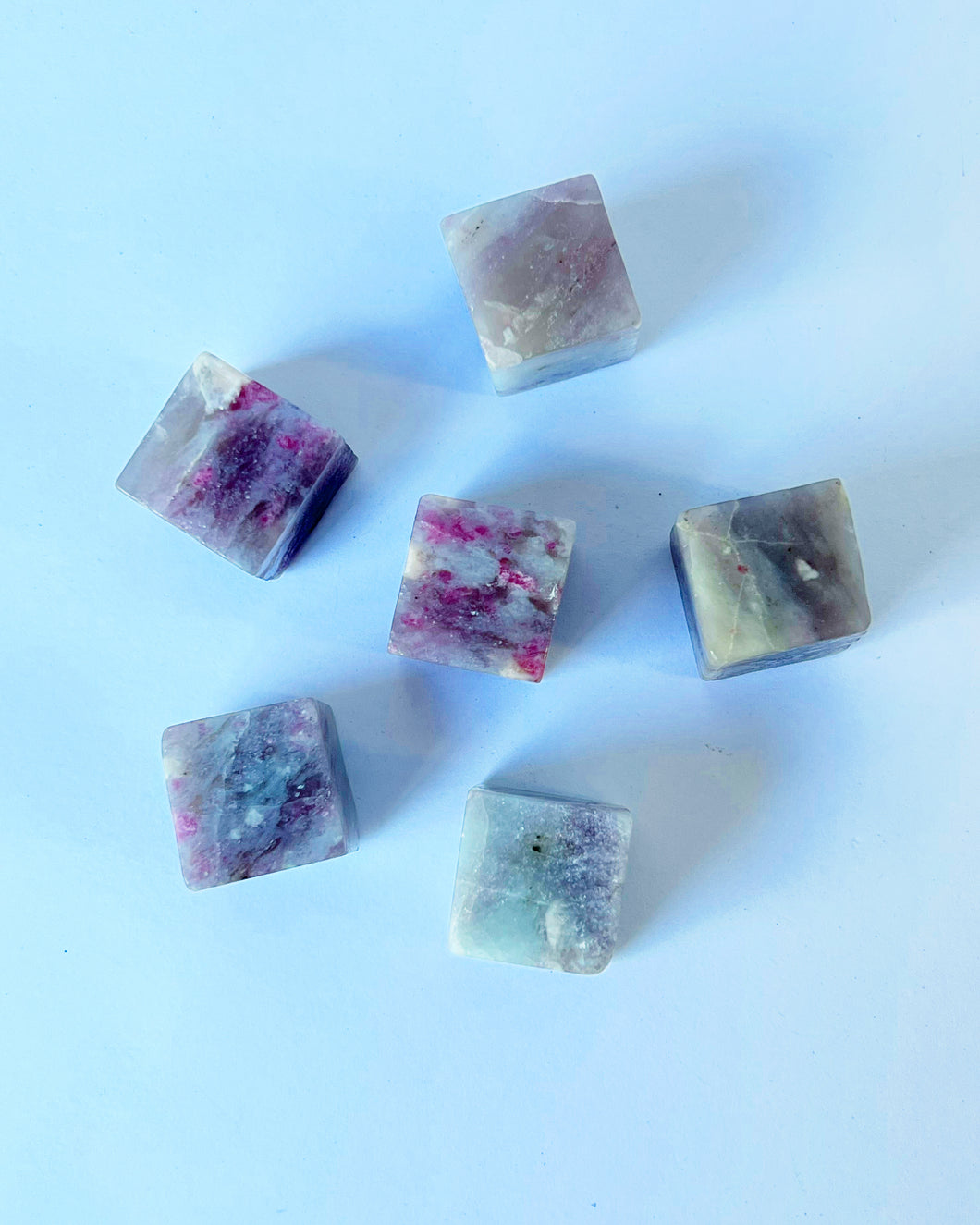 Pink Tourmaline Cubes