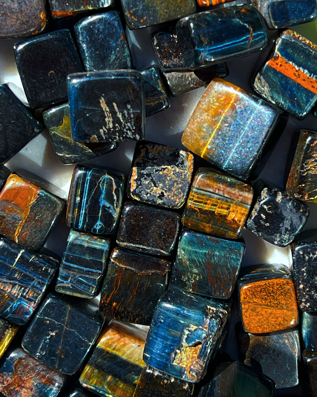 Blue Tigers Eye Cubes